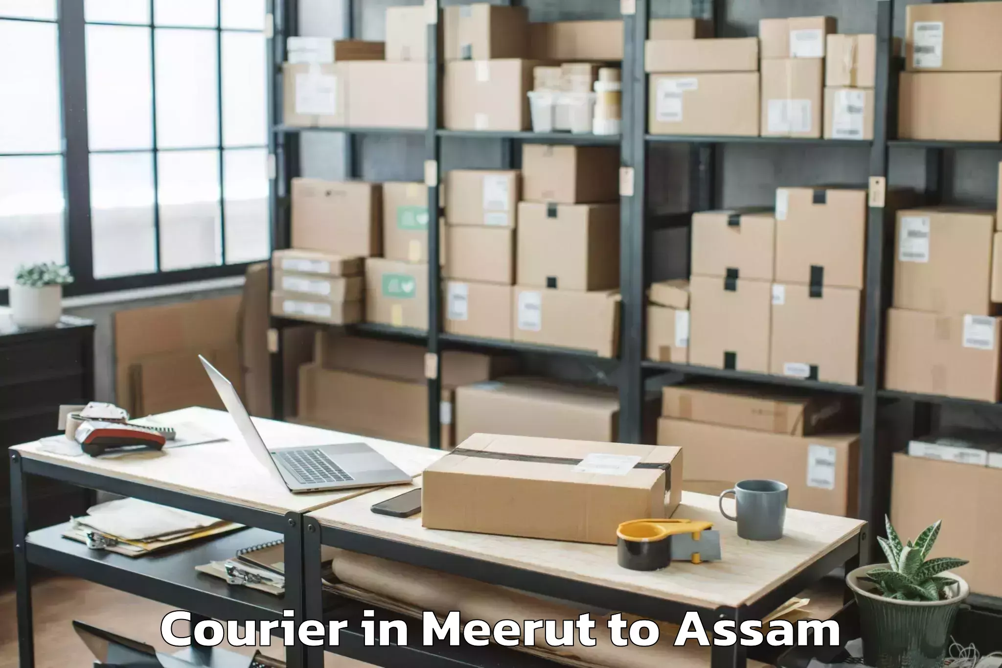 Book Meerut to Sipajhar Courier